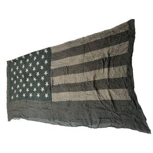 John Varvatos Antique Printed Flag Scarf in Black
